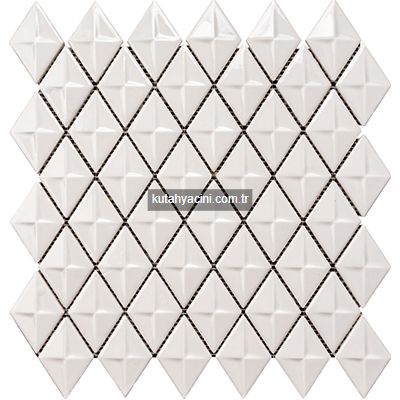 102-Porselen  Rölyefli Karo 5X5 beyaz  32x31 m2 10 adet